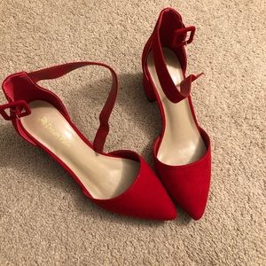 Red Mary Jane Heels